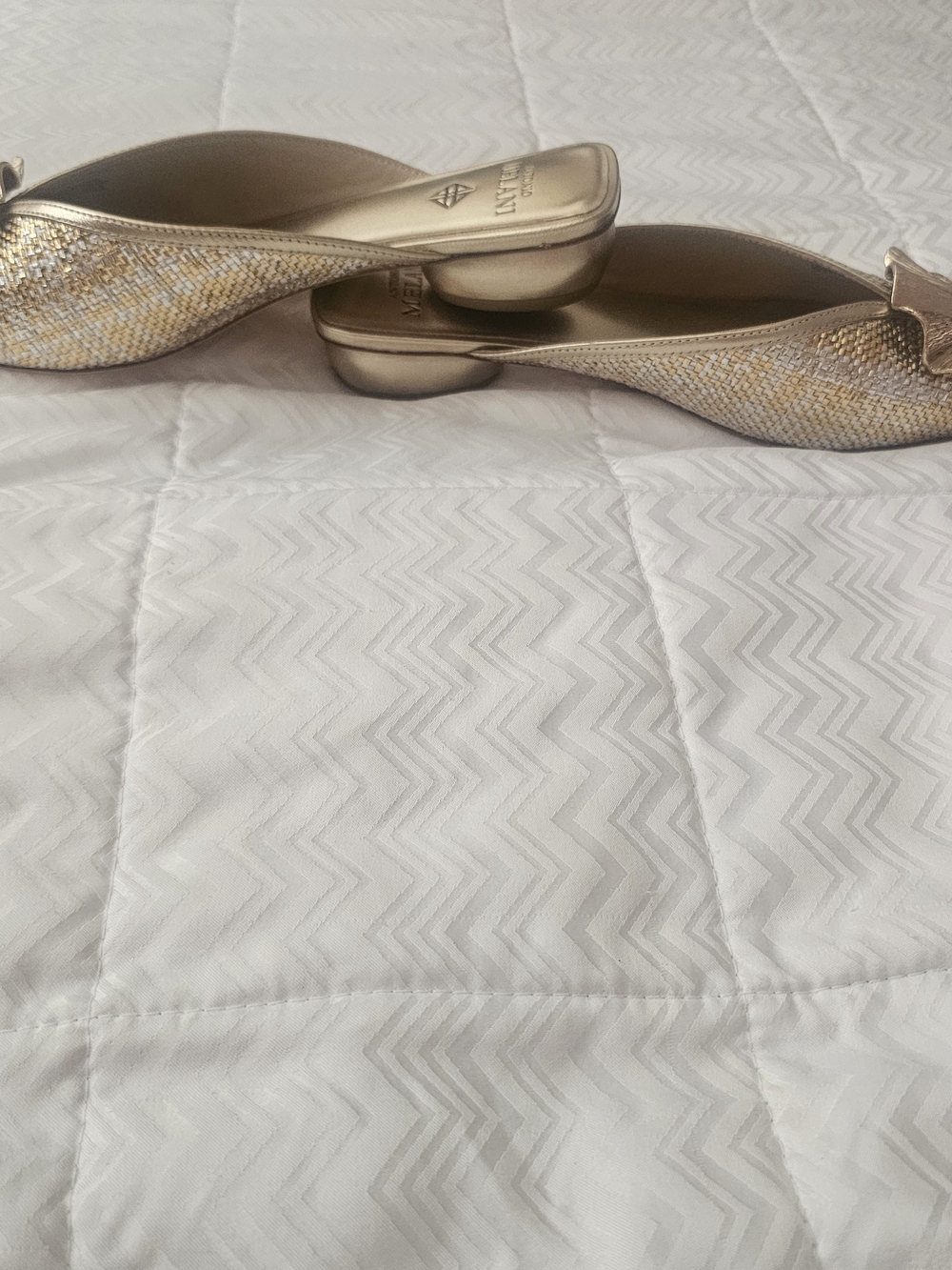 Antonio Melani Joy Woven Tinsel Mules - Picture 5 of 5